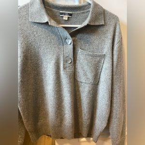 100% cashmere women’s JCREW polo sweater